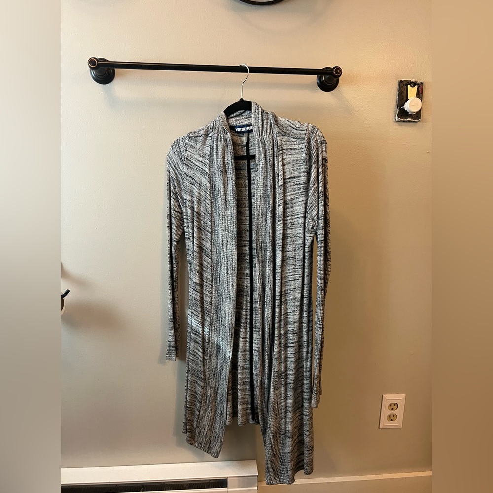 Grey cardigan sweater long sleeve